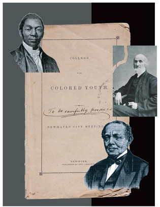 Collage: Jeanine Dunn. Pamphlet: Yale University Library. Pennington: Massachusetts Historical Society.